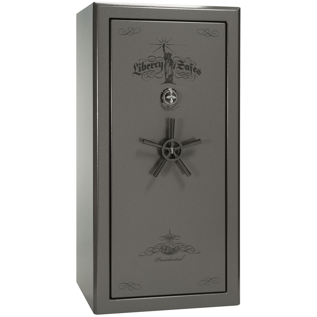 Presidential Series | Level 8 Security | 2.5 Hours Fire Protection | 25 | Dimensions: 60.5&quot;(H) x 30.25&quot;(W) x 28.5&quot;(D) | Gray Marble | Mechanical Lock